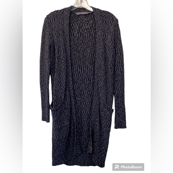 Athleta Navy & White Long Sleeve Long Cardigan Sweater Size XXS - Picture 1 of 12
